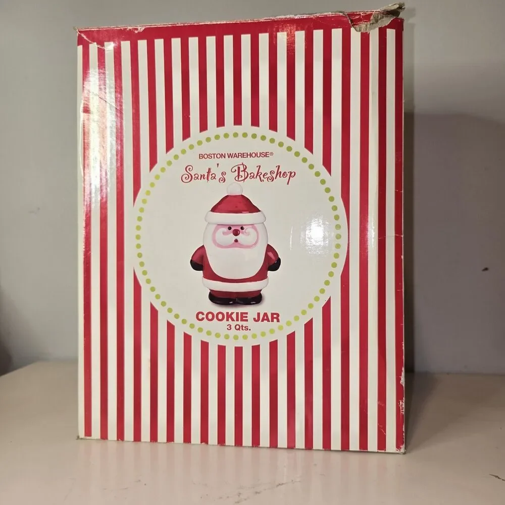 2006 Boston Warehouse Santa’s Bake shop 3 Qts Cookie Jar